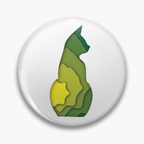Item preview, Green papercat - paper cut 3D effect in a cat outline designed and sold by FunnyChameleon.