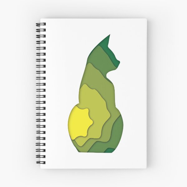 Item preview, Green papercat - paper cut 3D effect in a cat outline designed and sold by FunnyChameleon.