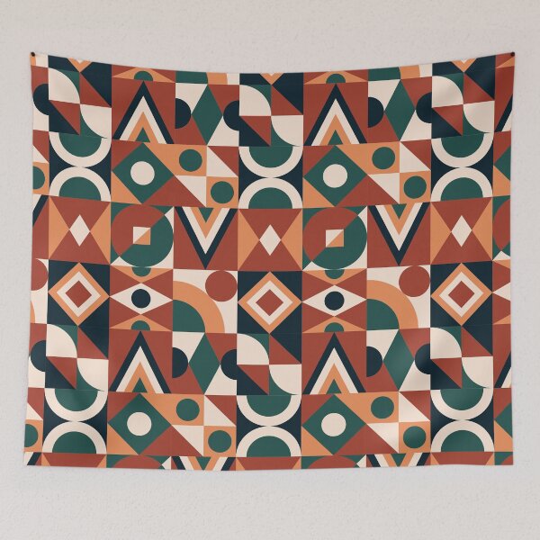 Item preview, Mid Century Geometric Shapes Pattern designed and sold by AanmahStore.