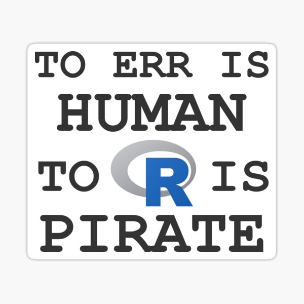 Item preview, To err is Human, to R is Pirate!! Arr!! designed and sold by Groenendijk.