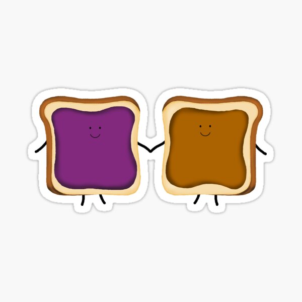 Peanut Butter Jelly Stickers Redbubble - galantis peanut butter jelly roblox id code