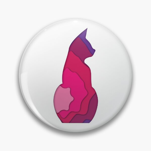 Item preview, Pink papercat - paper cut 3D effect in a cat outline designed and sold by FunnyChameleon.