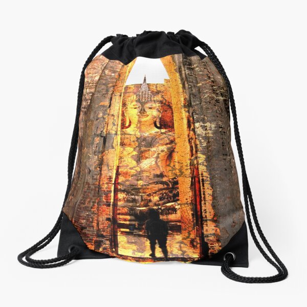 Buddha Sunrise Sri Chum Temple Drawstring Bag