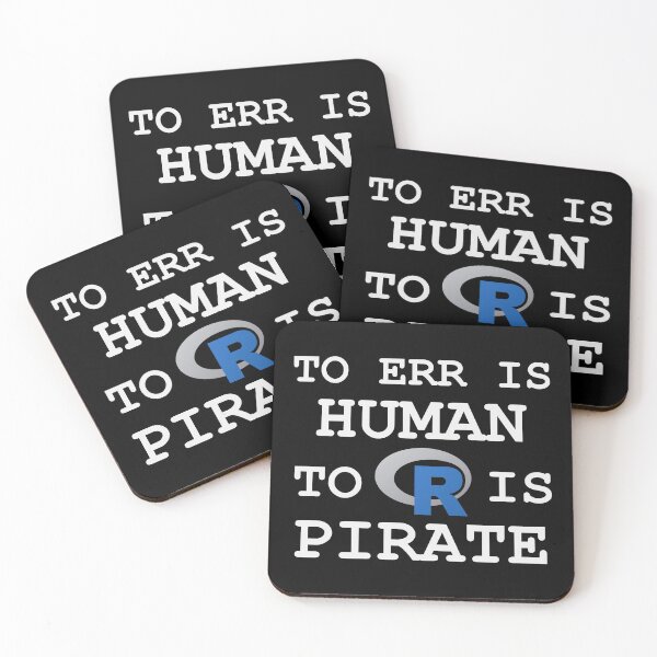 Item preview, To err is Human, to R is Pirate!! Arr!! (on black) designed and sold by Groenendijk.
