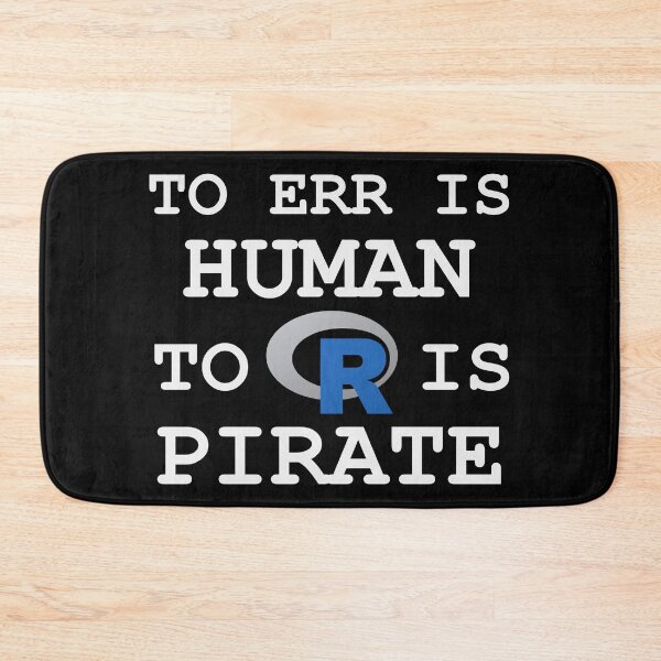 Item preview, To err is Human, to R is Pirate!! Arr!! (on black) designed and sold by Groenendijk.