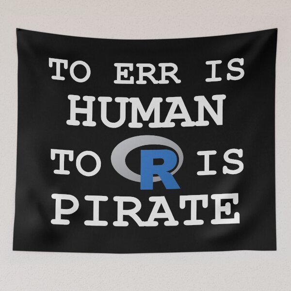 Item preview, To err is Human, to R is Pirate!! Arr!! (on black) designed and sold by Groenendijk.
