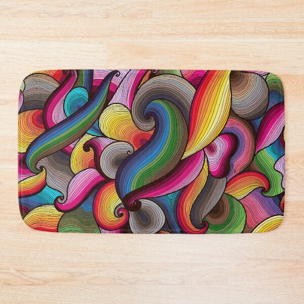 Item preview, Abstract hand-drawn waves texture, wavy background. Colorful waves backdrop designed and sold by smotrivnebo.