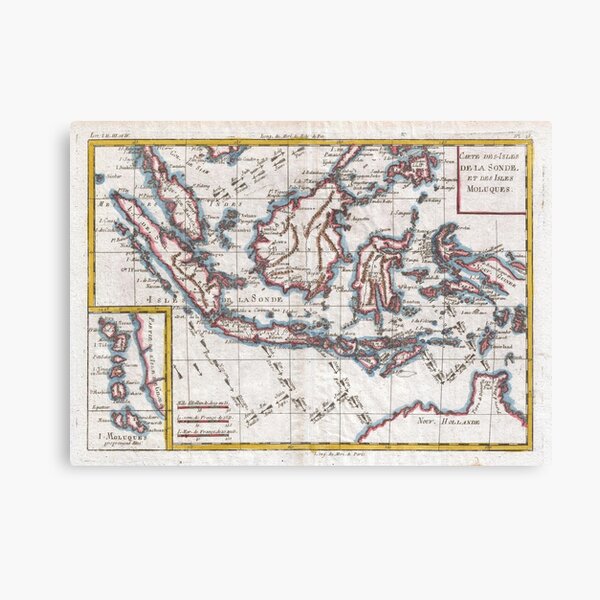 Item preview, Vintage Map of Indonesia (1780) designed and sold by BravuraMedia.