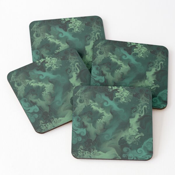 Item preview, Green fluid art. designed and sold by Jaded Willow.
