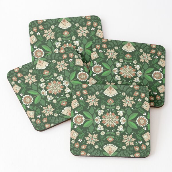Item preview, Dark Green Floral Design  designed and sold by Lovely-Lemons.