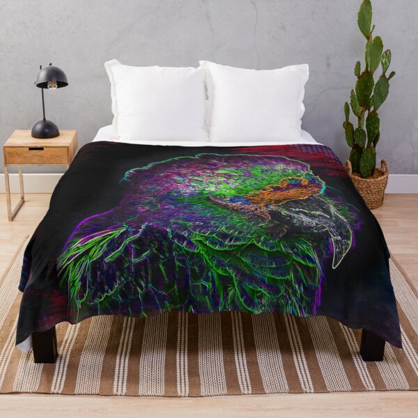 Item preview, Macaw Abstract Colorful Glow Neon Art designed and sold by McGee-Artistry.
