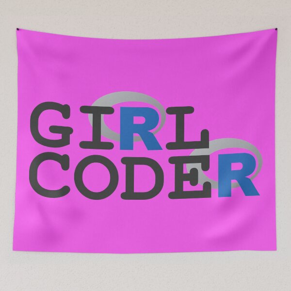 Item preview, Girl Coder in R! (on pink) designed and sold by Groenendijk.