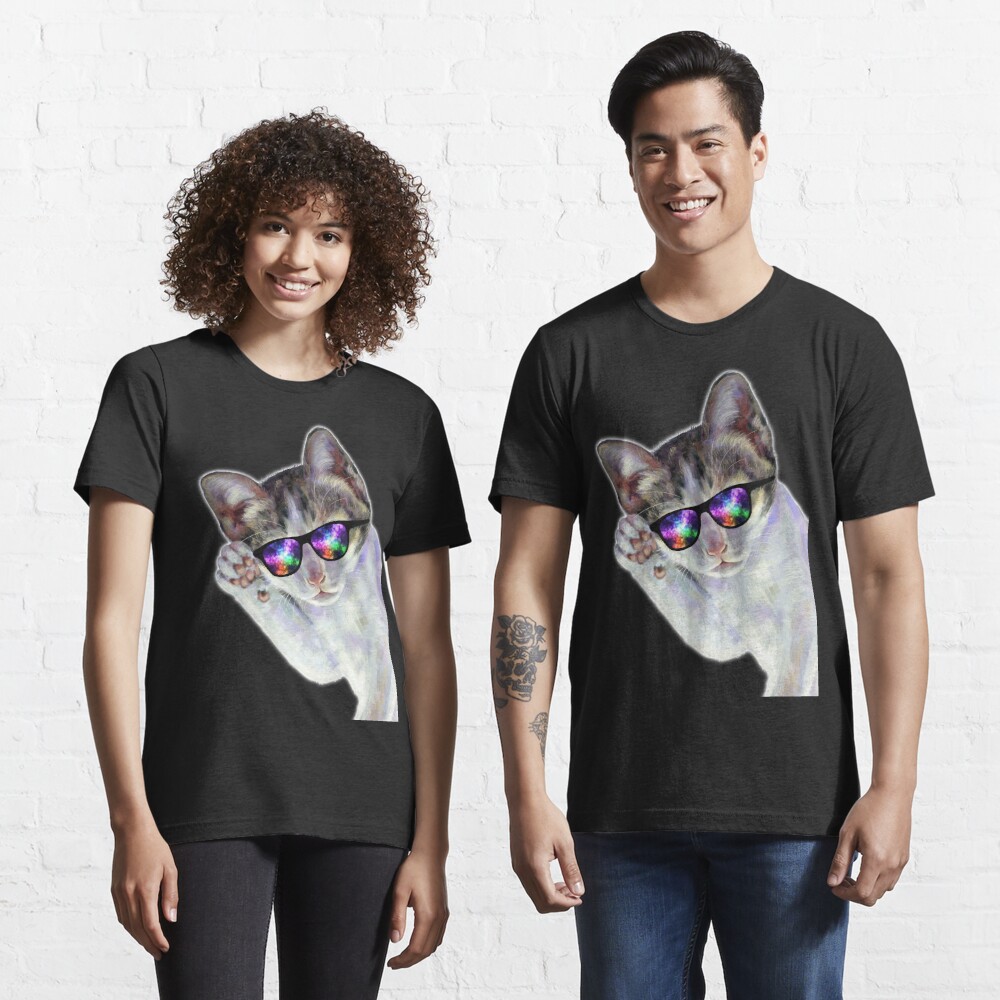 cat with sunglasses t shirt