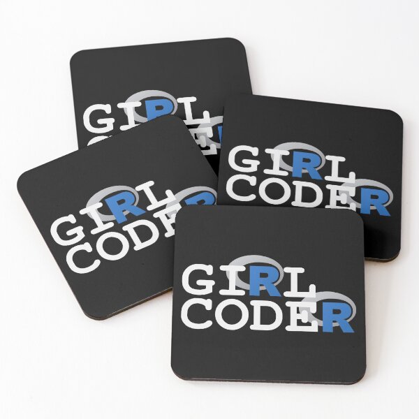 Item preview, Girl Coder in R! (on black) designed and sold by Groenendijk.