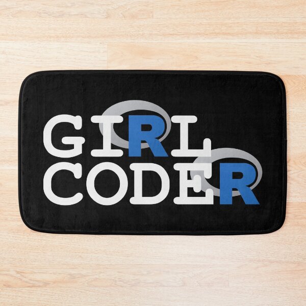 Item preview, Girl Coder in R! (on black) designed and sold by Groenendijk.