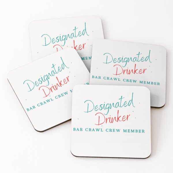 Item preview, Designated Drinker. Bar crawl crew member. Be rude, fun and stylish for your parties. designed and sold by Evartdesign.