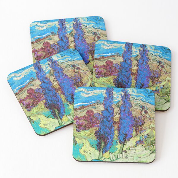 Item preview, The Poplars at Saint-Rémy - Blue and Yellow designed and sold by jupitermoons.
