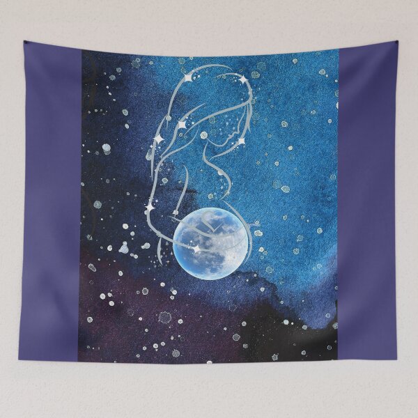 Item preview, Goddess Protecting Moon designed and sold by LoudLizzy.