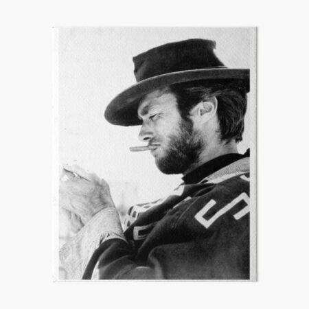 Clint Eastwood fumant Impression rigide