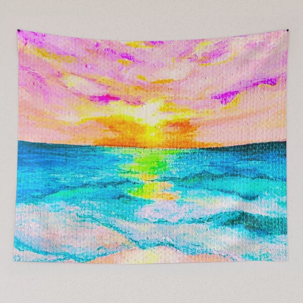 Item preview, Neon sunset beach designed and sold by fujinoart.