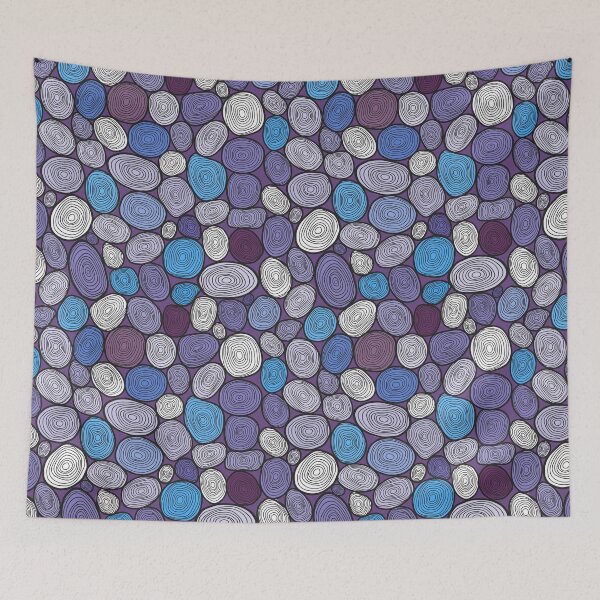 Item preview, Abstract blue circles hand-drawn designed and sold by smotrivnebo.
