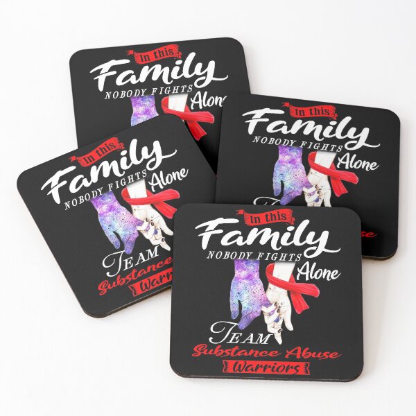 Item preview, In This Family Nobody Fights Alone Team Substance Abuse Warrior designed and sold by deputylove.