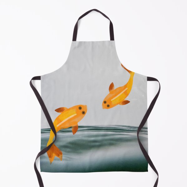 Item preview, Koi Fish Seascape - Watercolor illustration Koi Carp with Ocean Photography. Caroline Laursen Original designed and sold by Caroline Laursen.
