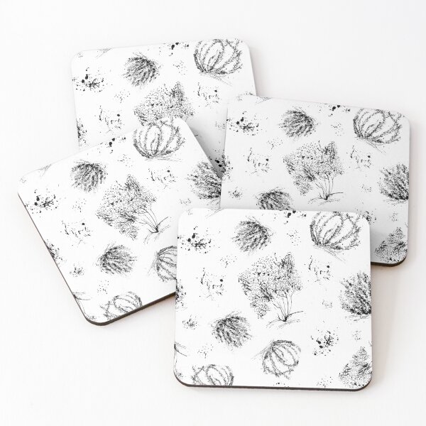 Item preview, Ink Plants - Black and White Pattern designed and sold by FEM-creative.