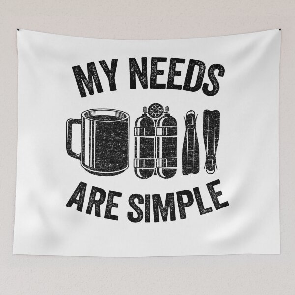 Item preview, Funny Scuba Diving Gift Coffee My Needs Are Simple designed and sold by Stronzi.