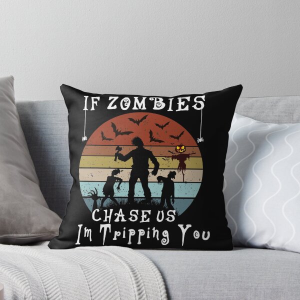 Item preview, Mens If Zombies Chase Us Im Tripping You Funny Graphic Novelty Halloween, Funny Vintage Graphic Novelty Halloween Gift For Boyfriend designed and sold by Rassitni.