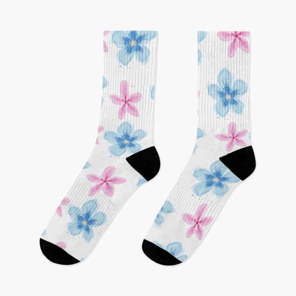 Item preview, Pink and blue beautiful flowers designed and sold by Dunjaa28.