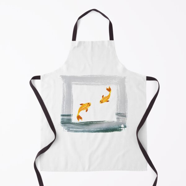 Item preview, Koi Fish Seascape - Watercolor illustration Koi Carp with Ocean Photography. Caroline Laursen Original designed and sold by Caroline Laursen.