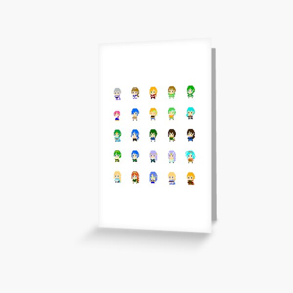 8 Bit Pixel ドット絵 Etrian Odyssey 世界樹の迷宮 Greeting Card By Dyanasm Redbubble