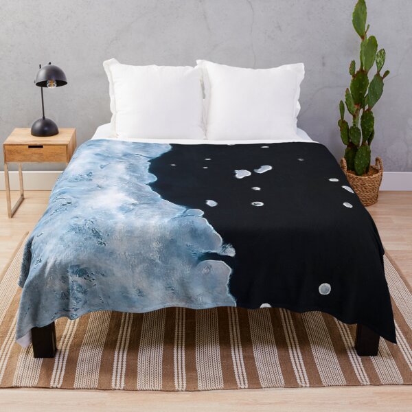 Item preview, Waves and Ice Chunks on an Iceland Black Sand Beach designed and sold by regnumsaturni.