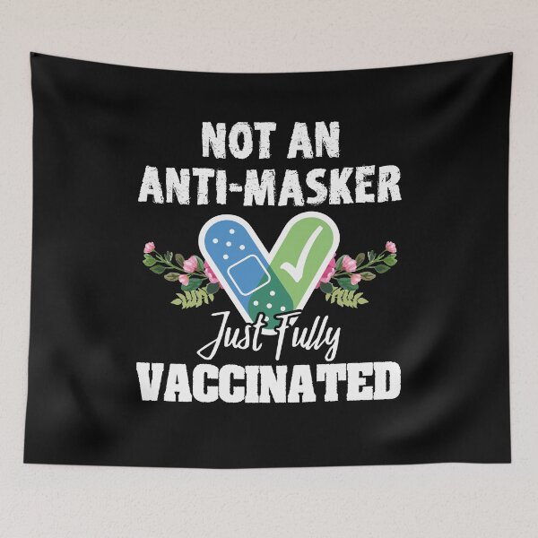 Item preview, Not An Anti-Masker Just Vaccinated Funny Retro designed and sold by Dressed For  Duty.