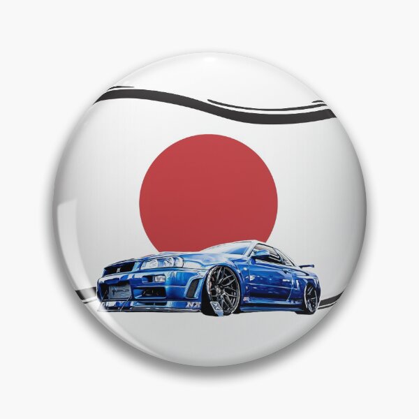 Artikelvorschau, Skyline R34 GT-R34 Japan Flagge entworfen und verkauft von nicodrt.