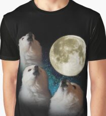 Gabe the Dog - Three Gabe Moon Graphic T-Shirt