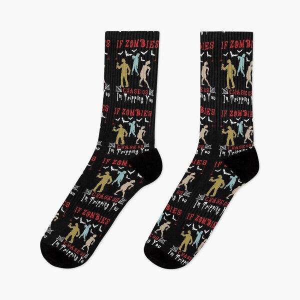Item preview, Mens If Zombies Chase Us Im Tripping You Funny Graphic Novelty Halloween, Funny Vintage Graphic Novelty Halloween Gift For Boyfriend designed and sold by Rassitni.