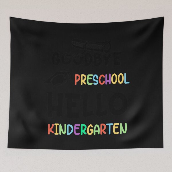 Artikelvorschau, Kopie von Goodbye Preschool Hallo Kindergarten entworfen und verkauft von Stella Clue.
