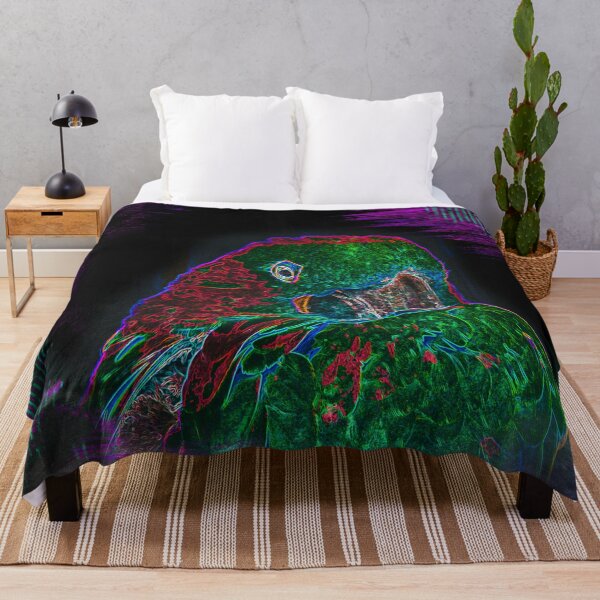 Item preview, Macaw BIrd Glowing Neon Colorful Art designed and sold by McGee-Artistry.