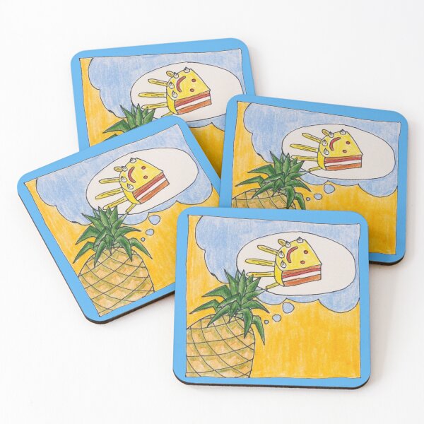 Item preview, A pineapple that thinks of a cake in the shape of a corner sun. designed and sold by Sanguinik.