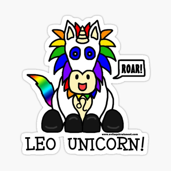 Leo Unicorn Sticker