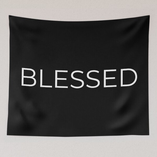 Item preview, Blessed word Minimal Simple Text Design - white Font  designed and sold by BE The Oracle.