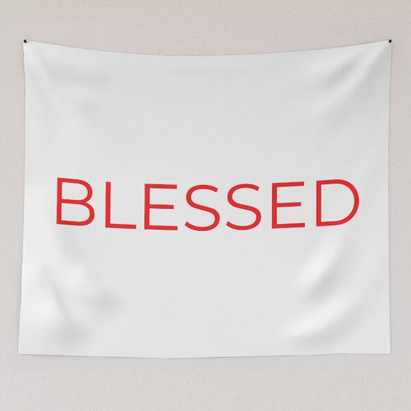 Item preview, Blessed word Minimal Simple Text Design - Red Font  designed and sold by BE The Oracle.