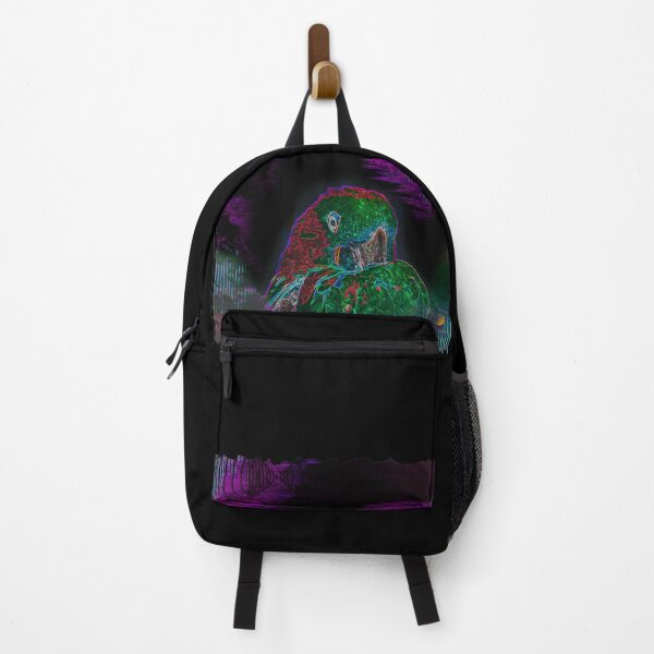 Item preview, Macaw BIrd Glowing Neon Colorful Art designed and sold by McGee-Artistry.