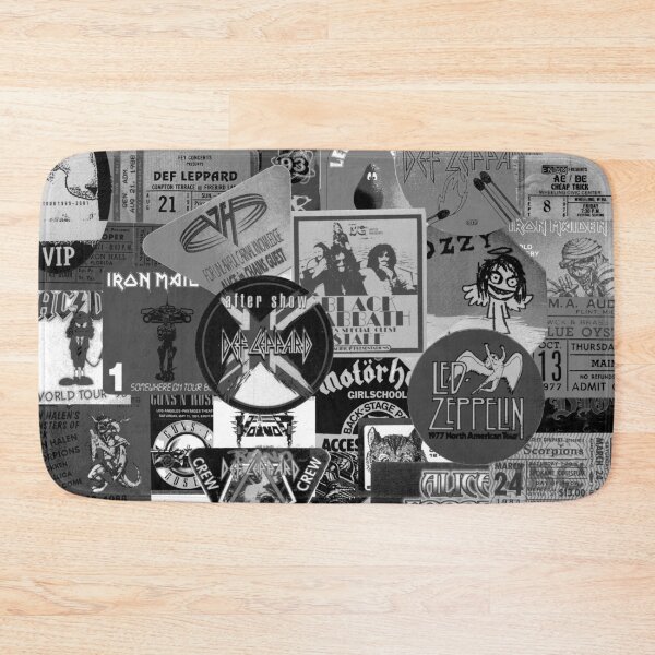 Item preview, I miss concerts - hard rock and heavy metal ticket stubs and backstage passes BW designed and sold by Iheartrecords.