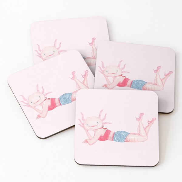 Item preview, Ella the pink axolotl mermaid designed and sold by kuinif.