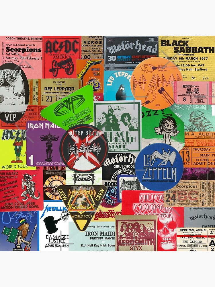  I miss concerts - hard rock and heavy metal ticket stubs and backstage passes  by Iheartrecords