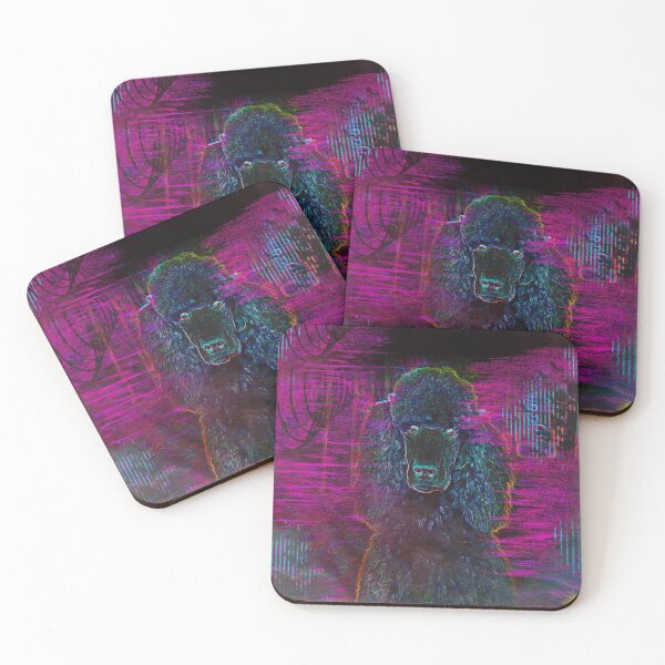 Item preview, Standard Poodle Glowing Neon Colorful Art designed and sold by McGee-Artistry.