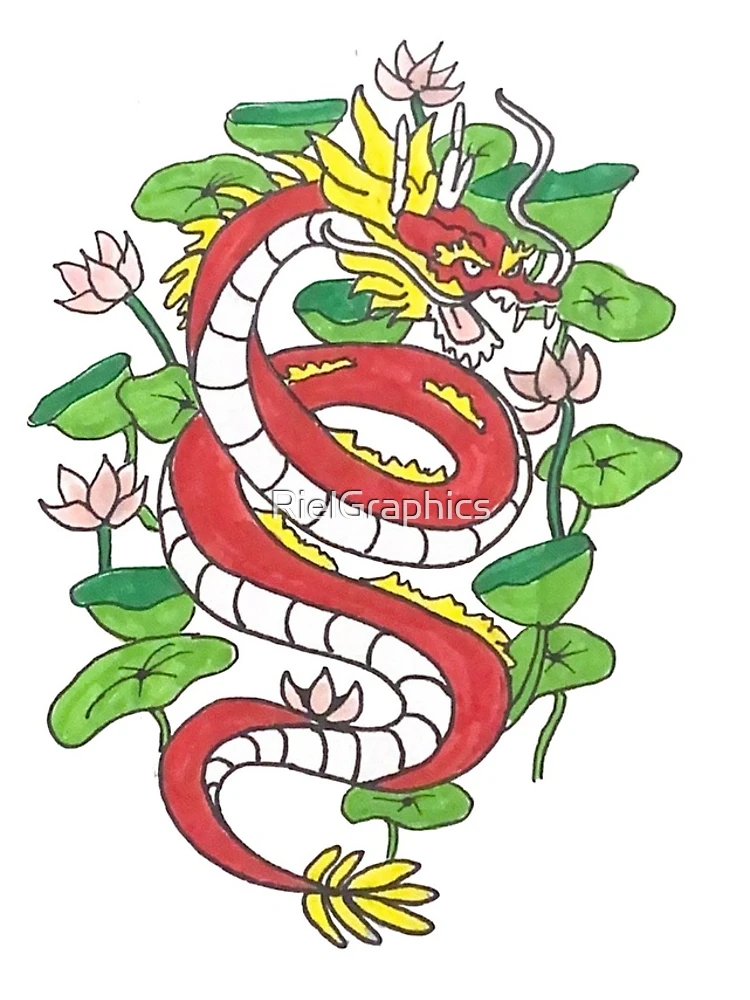 Thumbnail 4 of 4, iPhone Case, Lotus dragon designed and sold by RielGraphics.
